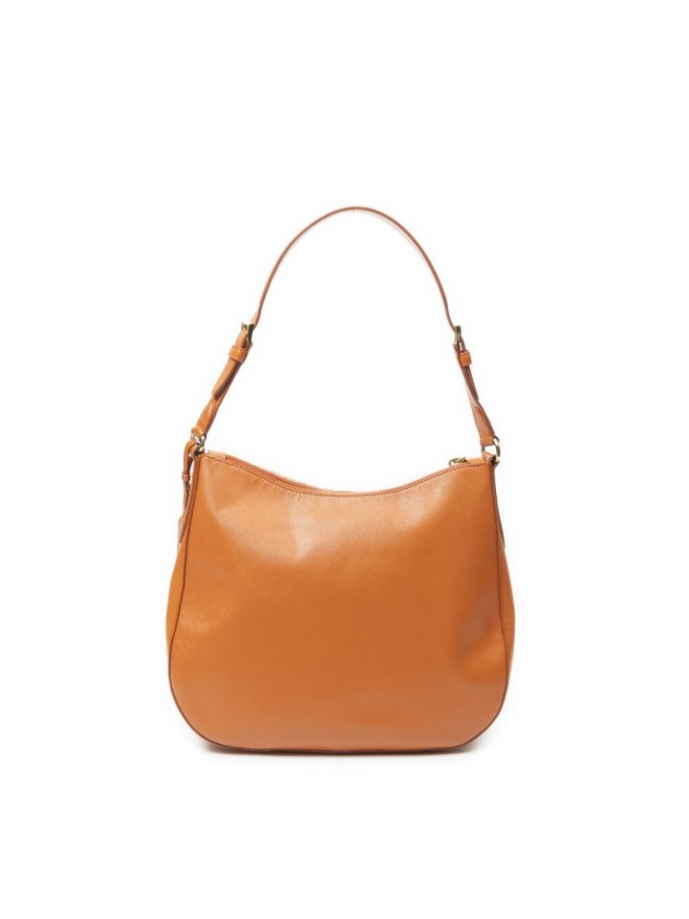 Prada Zip Hobo Orange Saffiano Leather - Picture 5 of 10